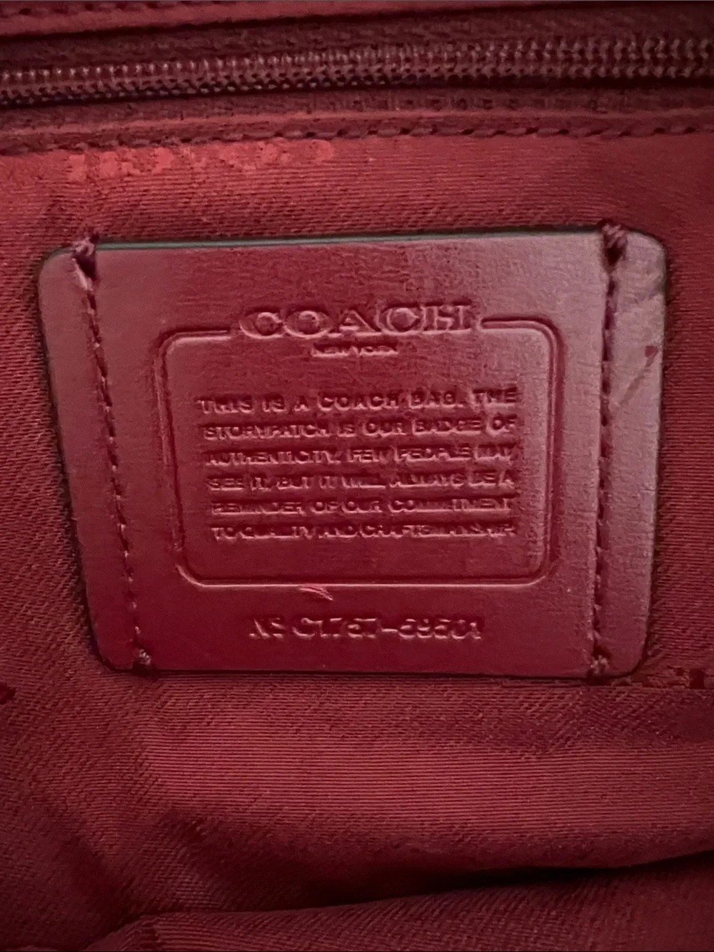 Coach Red Pebble Chain Prairie Leather Shoulder Satchel
